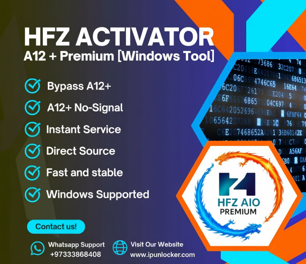 OFFER HFZ Activator A12+ Premium Windows Tool BYPASS NO SIGNAL (A12 All Models)
